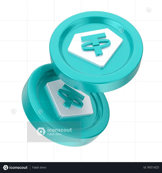 Moedas criptográficas  3D Icon