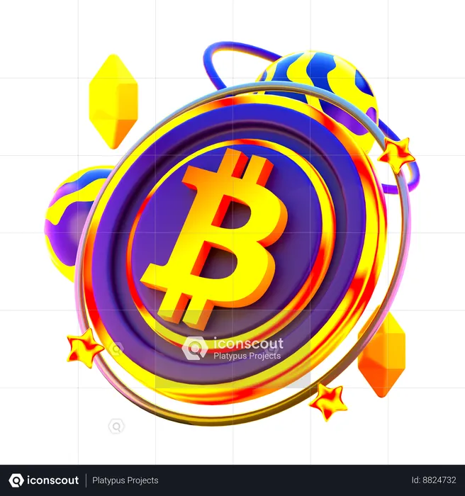 Moneda criptográfica  3D Icon