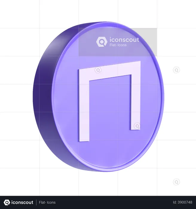 Criptomoneda de gas  3D Icon