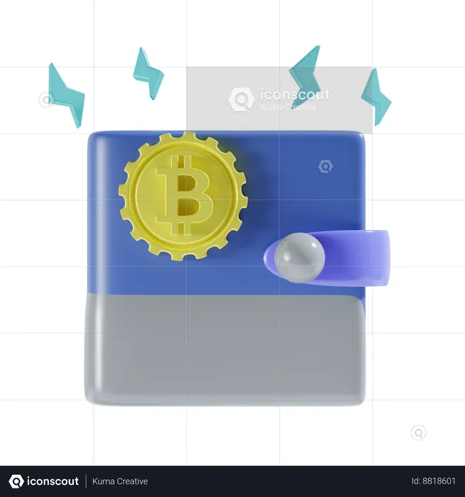 Monedero criptográfico  3D Icon