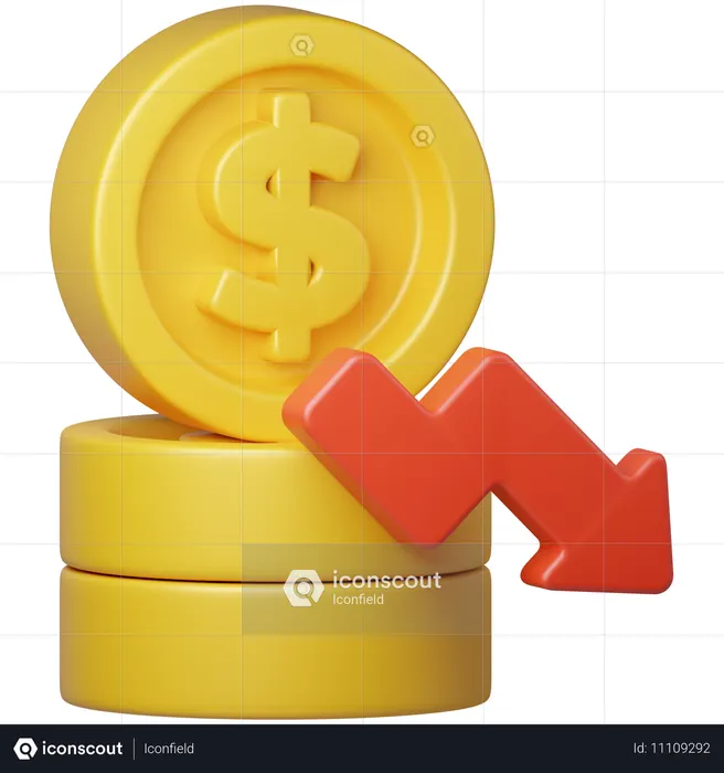 Crise financeira  3D Icon