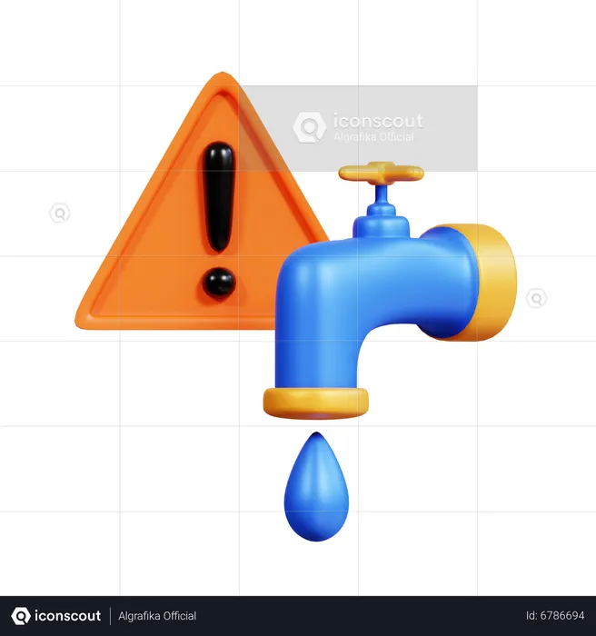 Crisis de agua  3D Icon