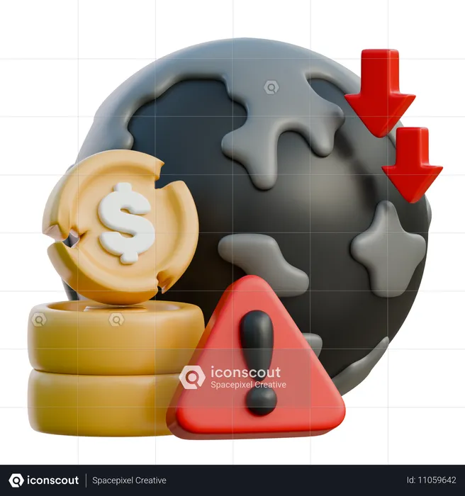 Crisis global  3D Icon