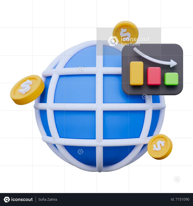 Crisis mundial  3D Icon