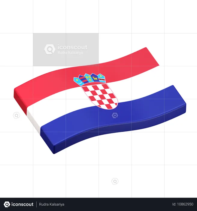 Croatia Flag 3D Icon