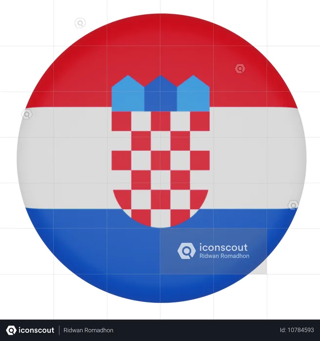 Croatia Flag 3D Icon