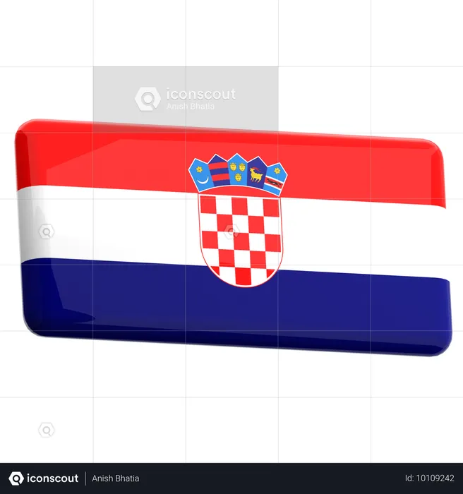 Croatia Flag 3D Icon