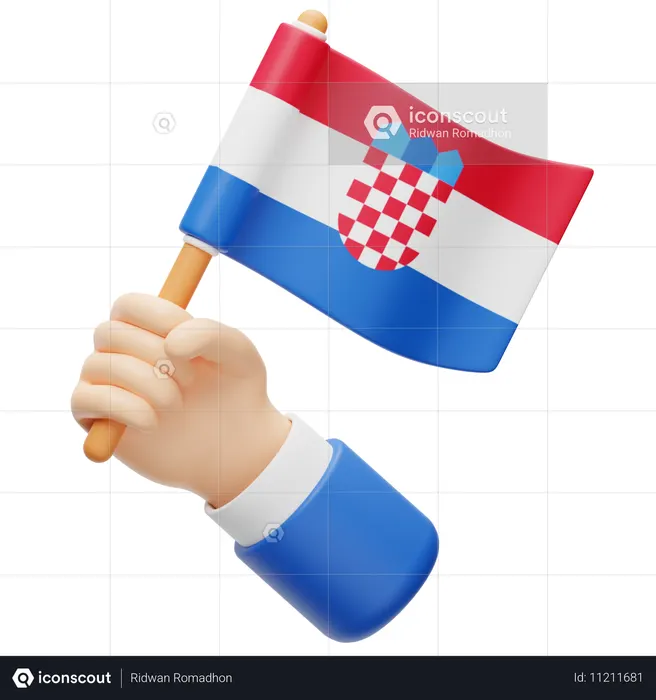 Croatia Flag Flag 3D Icon