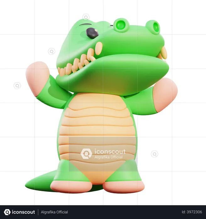 Crocodile  3D Illustration