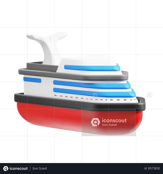 Croisière  3D Icon