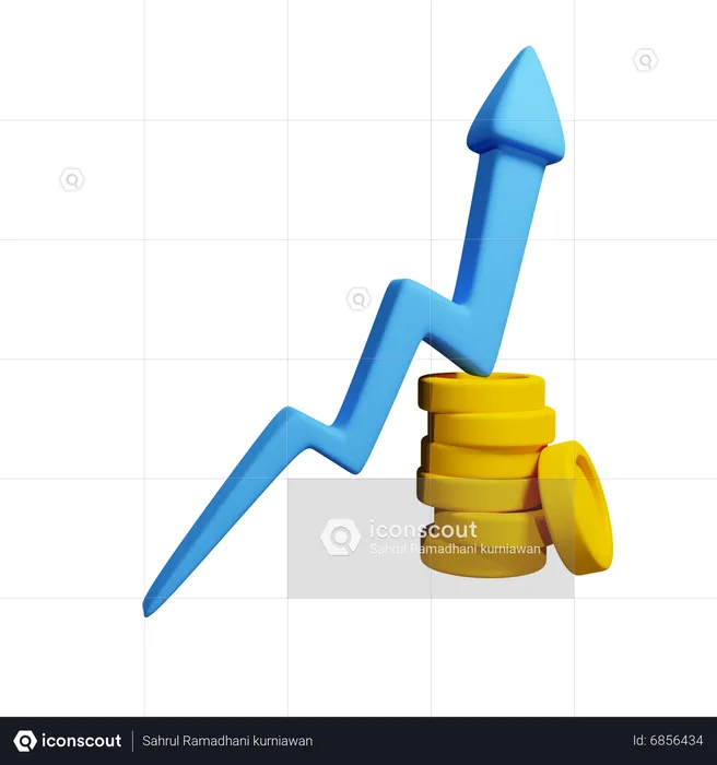 Croissance  3D Icon