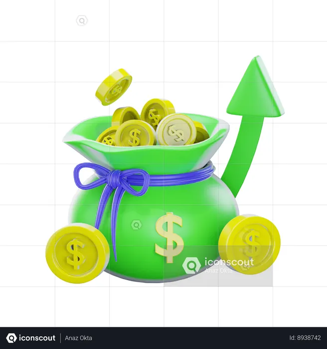 Croissance financière  3D Icon