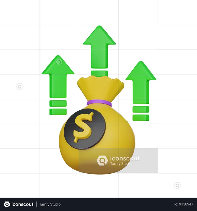 Croissance financière  3D Icon