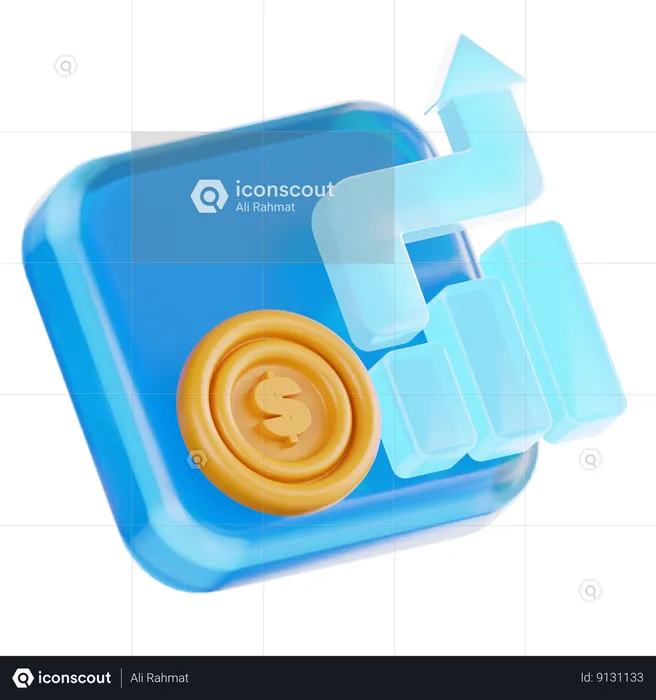 Croissance financière  3D Icon