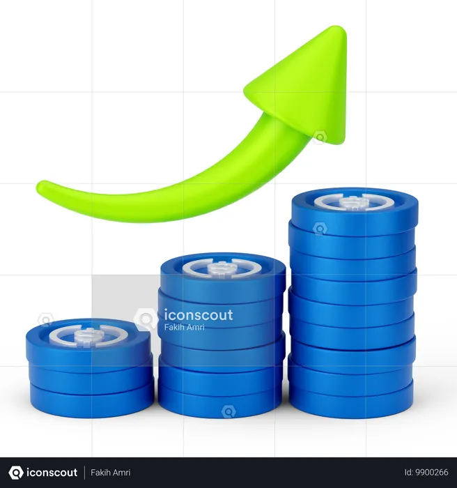 Croissance financière  3D Icon