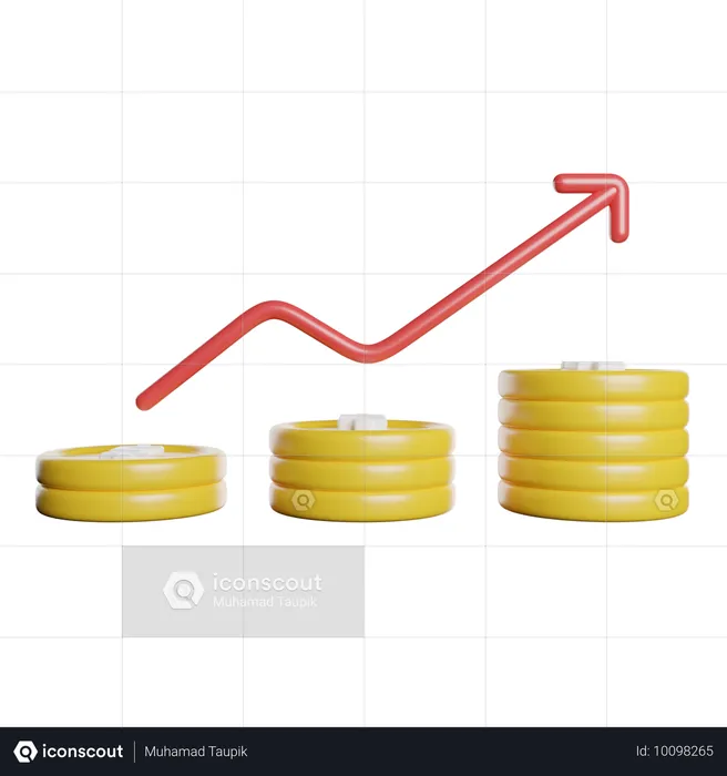 Croissance financière  3D Icon