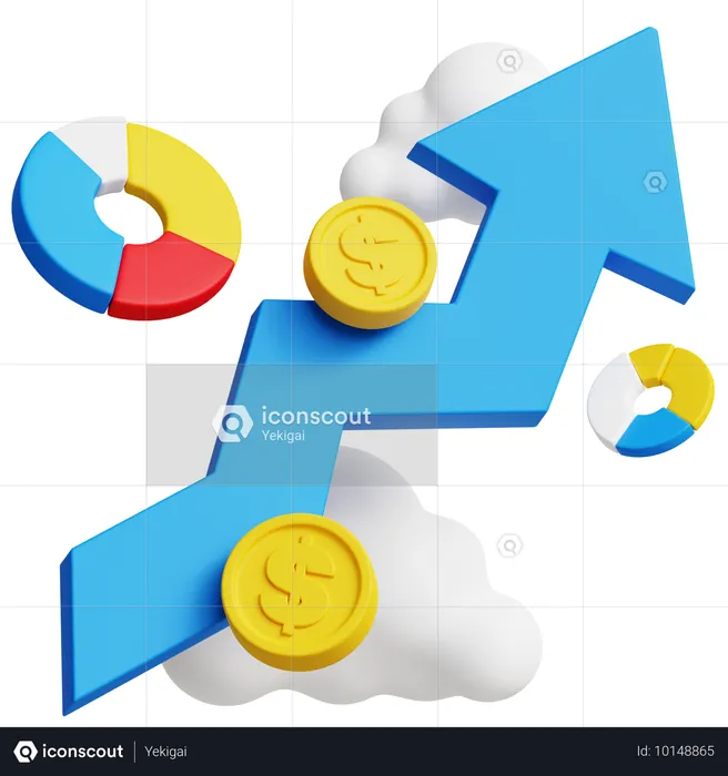 Croissance financière  3D Icon