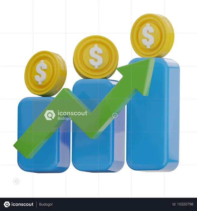 Croissance financière  3D Icon