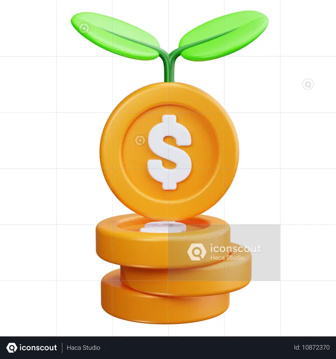 Croissance financière  3D Icon