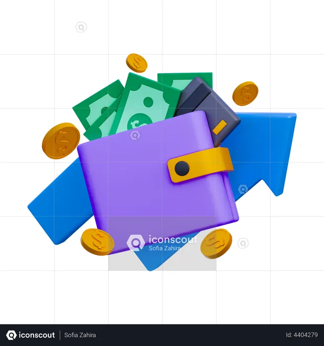 Croissance financière  3D Illustration