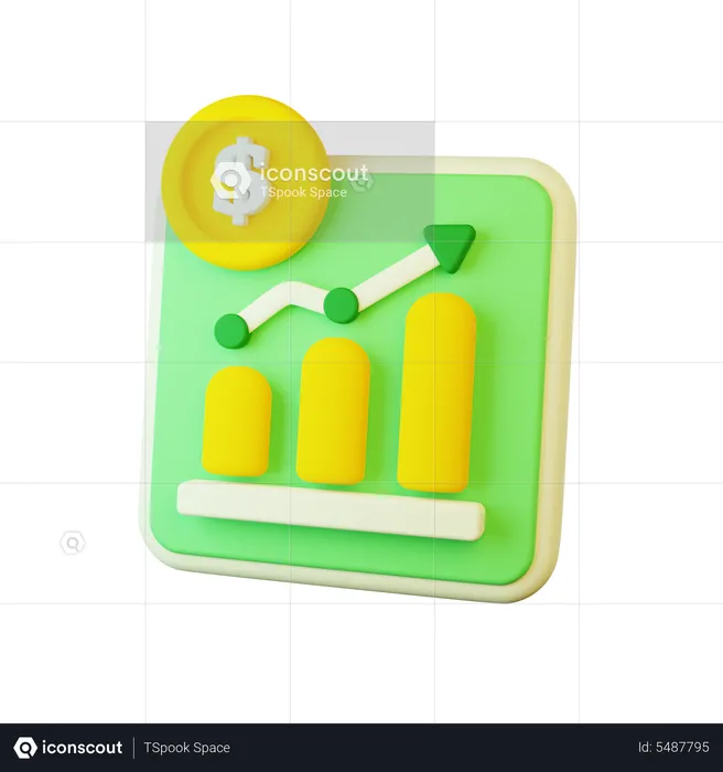 Croissance financière  3D Icon