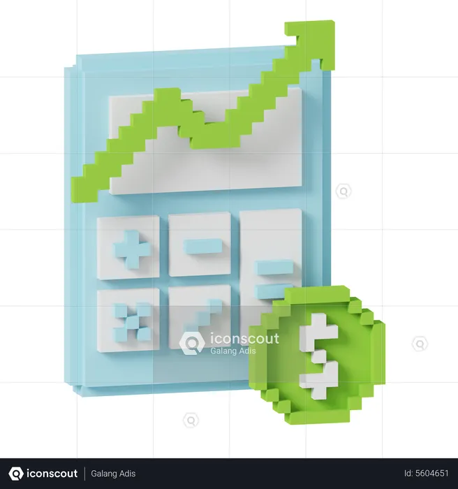 Croissance financière  3D Icon