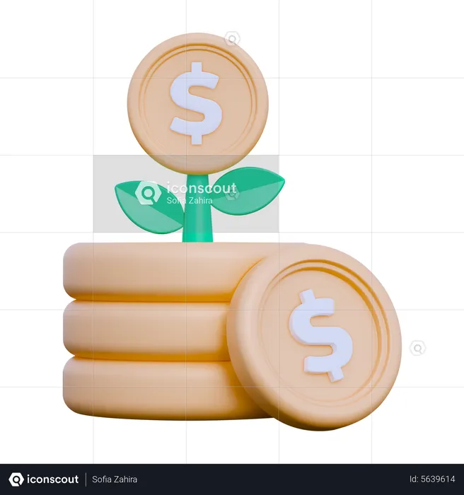 Croissance financière  3D Icon