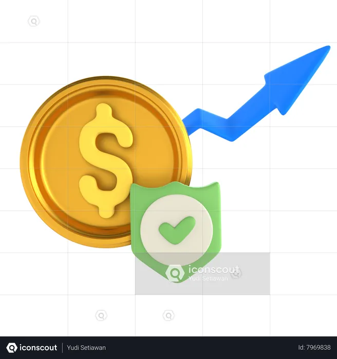 Croissance financière  3D Icon