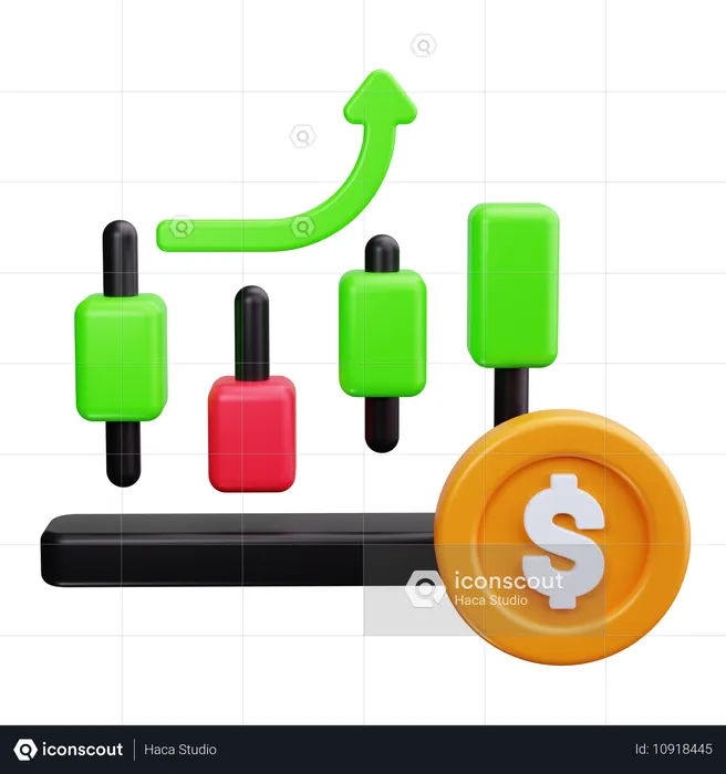 Tendance à la hausse de la croissance  3D Icon