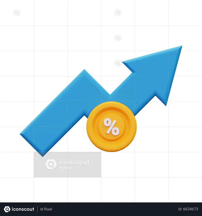 Croissance des impôts  3D Icon