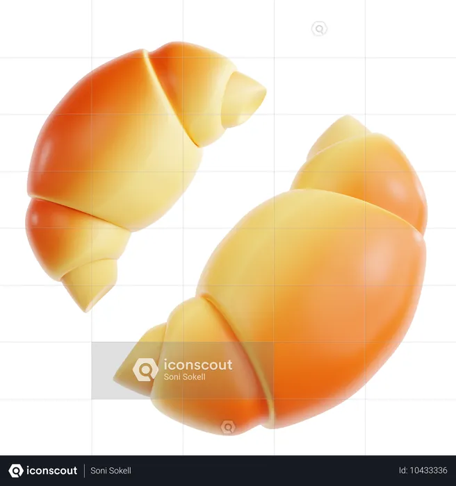 Croissant  3D Icon