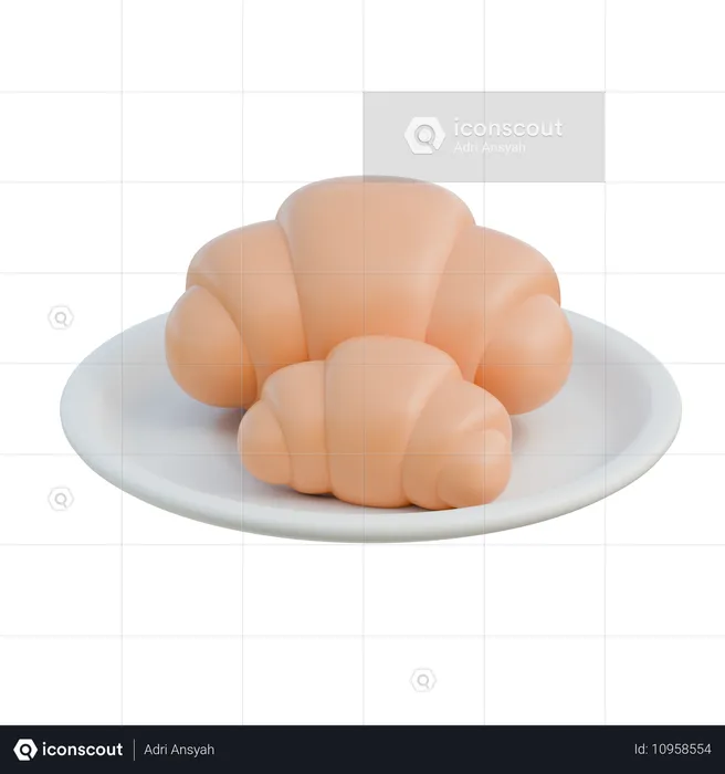 Croissant  3D Illustration