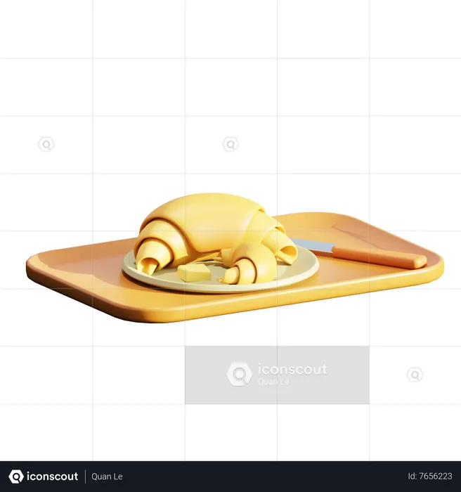 Croissant  3D Icon