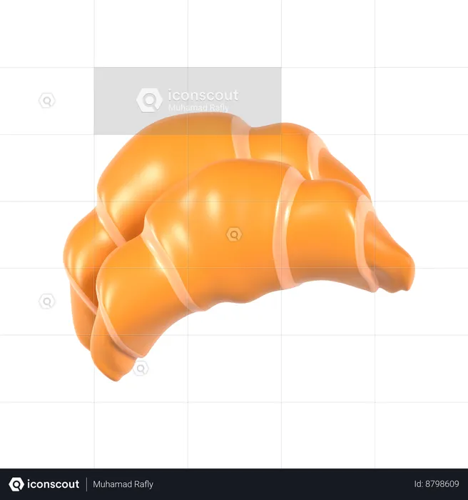 Croissant  3D Icon