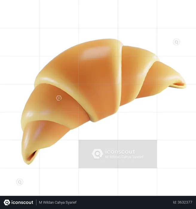 Croissant  3D Illustration