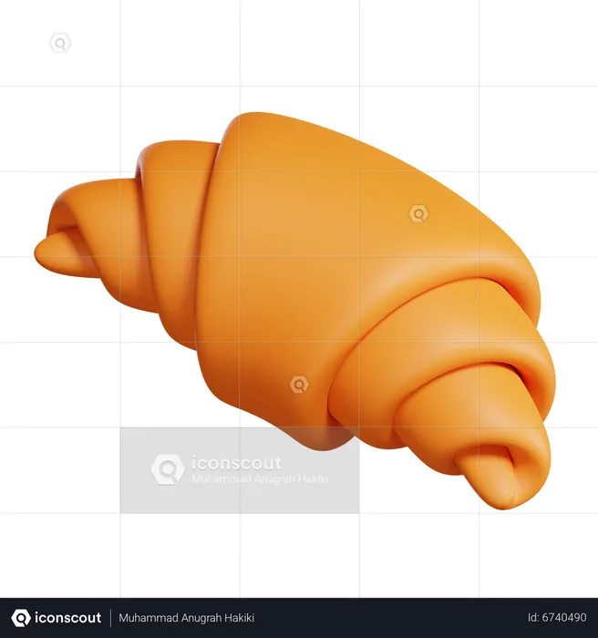 Croissant  3D Icon