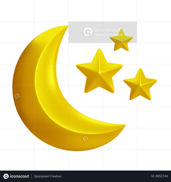 Croissant de lune  3D Icon