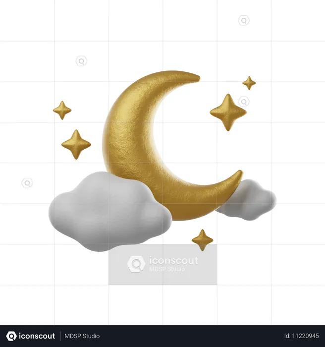 Croissant de lune  3D Icon