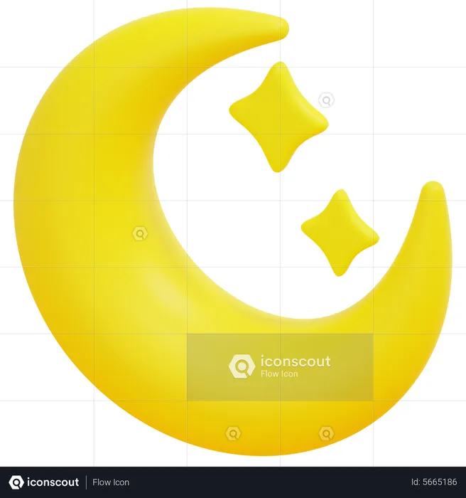 Croissant de lune  3D Icon