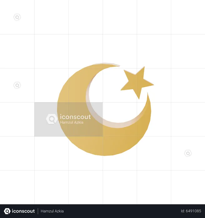 Croissant de lune  3D Icon