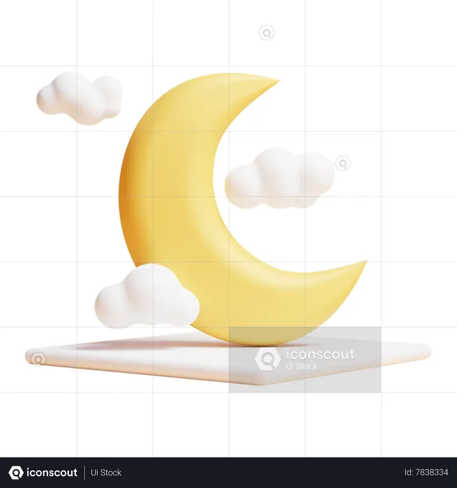 Croissant de lune  3D Icon