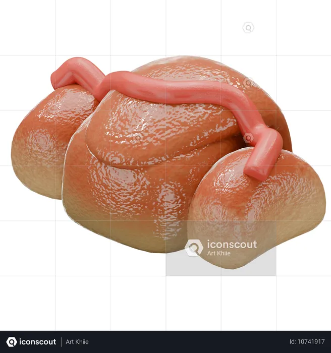 Croissant estilizado  3D Icon