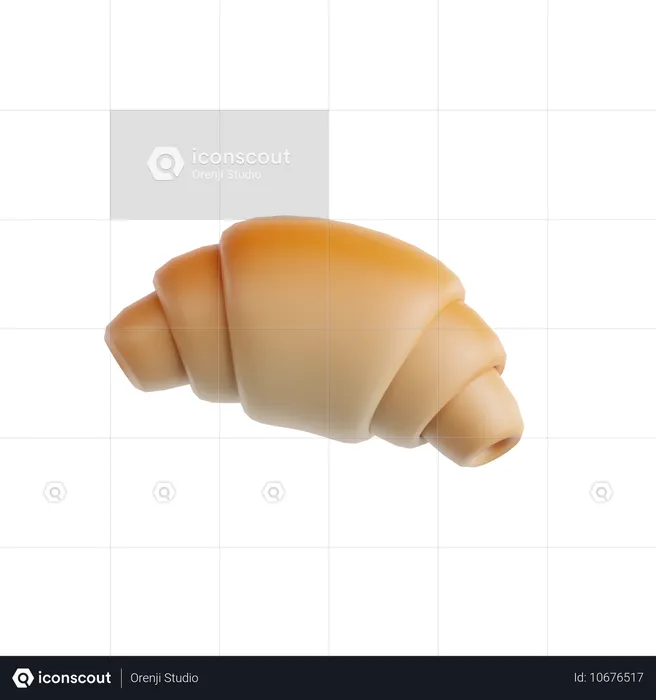 Croissants  3D Icon