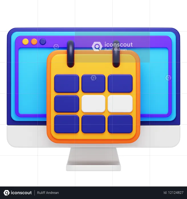 Cronograma de aprendizagem  3D Icon