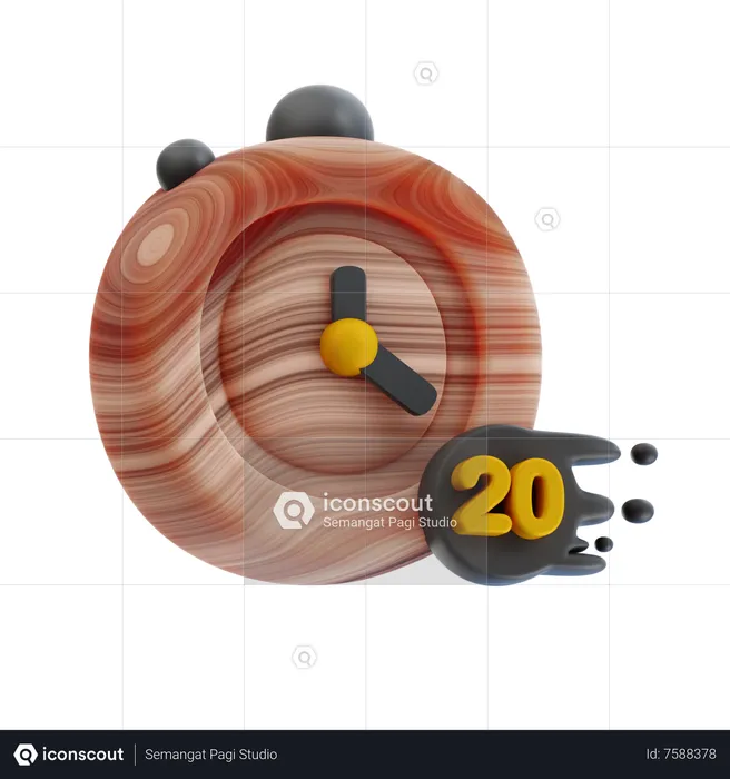 Cronómetro de 20 minutos  3D Icon