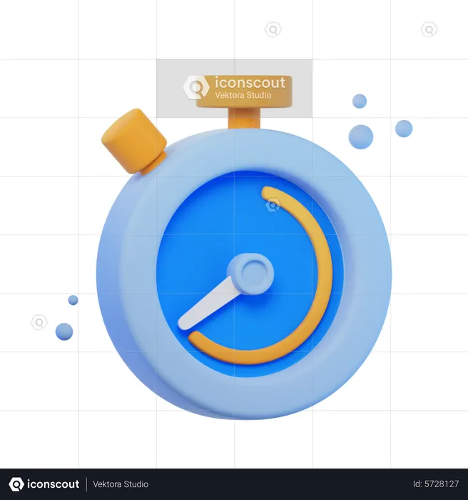 Cronógrafo  3D Icon