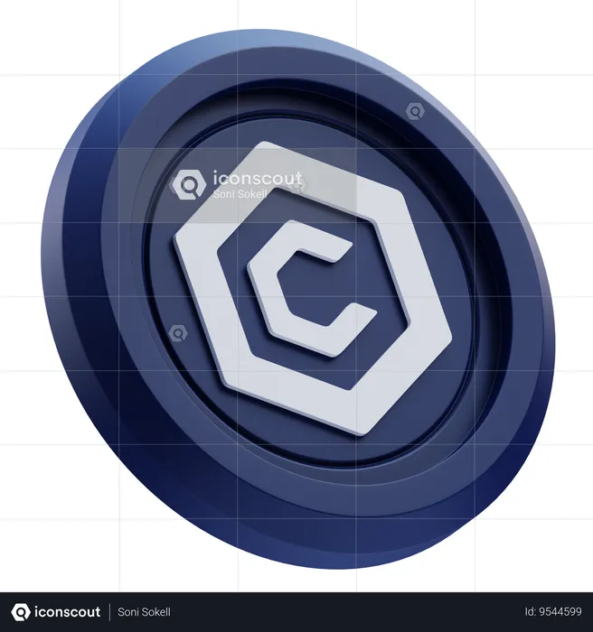 Criptomoneda Cronos  3D Icon