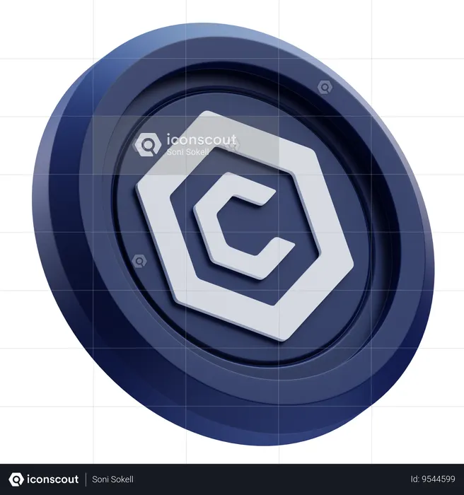 Cronos Cryptocurrency  3D Icon