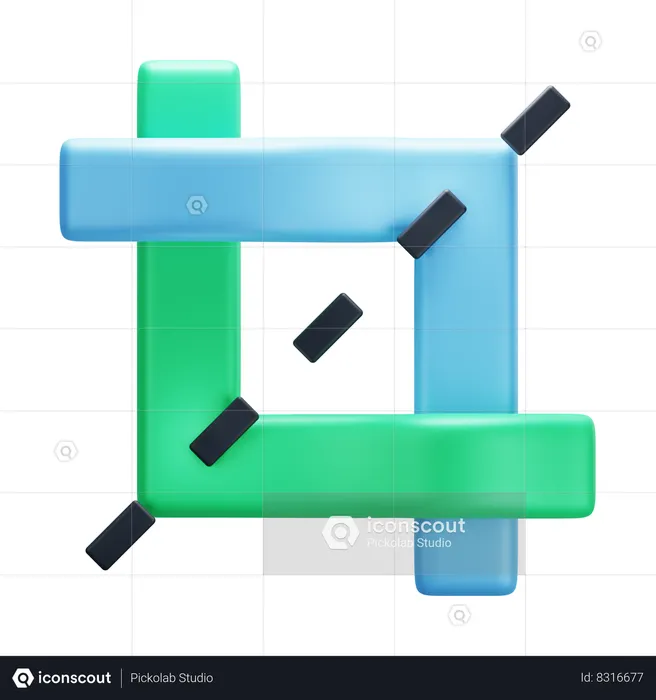 Crop Tool  3D Icon