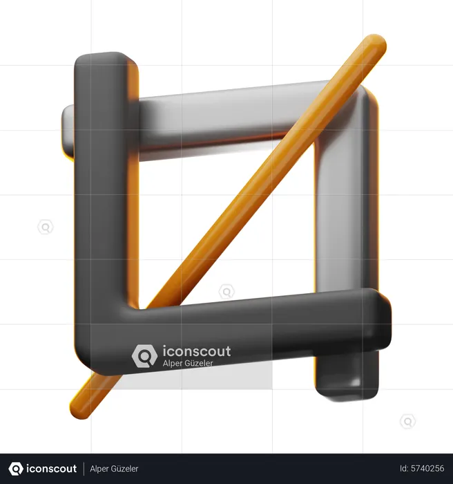 Crop Tool  3D Icon